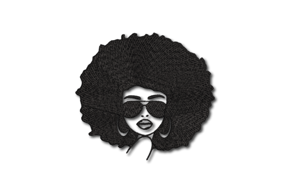 Adorable Afro Mom with Black Glasses Embroidery Review