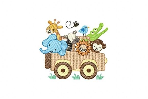 Animals Safari in the Car Embroidery Review