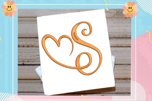 Beautiful Monogram S Letter Heart Embroidery Review