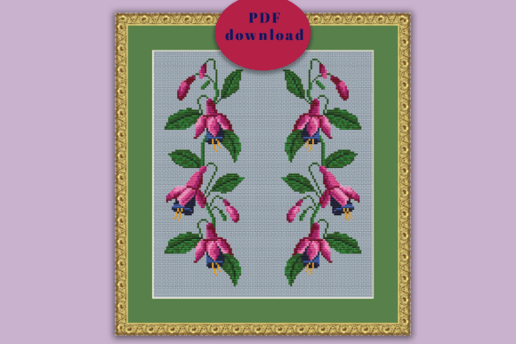 Fuchsia Flower Border Cross Stitch Review